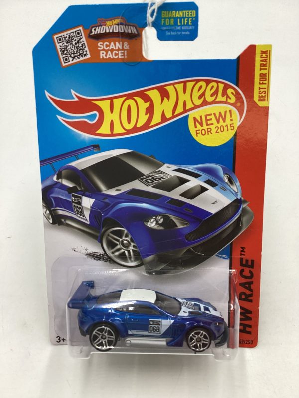 2015 Hot Wheels HW Race #149 Aston Martin Vantage GT3 Blue 107D Online Sale