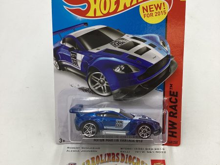 2015 Hot Wheels HW Race #149 Aston Martin Vantage GT3 Blue 107D Online Sale