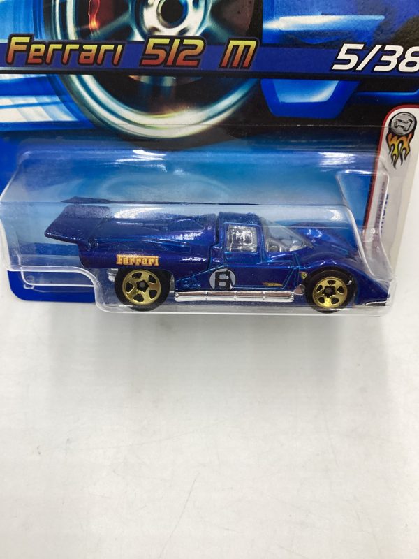 2006 Hot Wheels First Editions #005 Ferrari 512 M Blue 101H Fashion