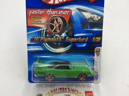 2006 Hot Wheels First Editions #001 70 Plymouth Superbird green FTE 37D *Vein on Card* Online now