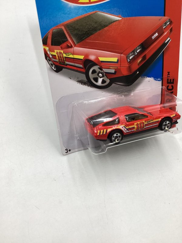 2015 Hot Wheels HW Race #184 DMC Delorean Red on Sale