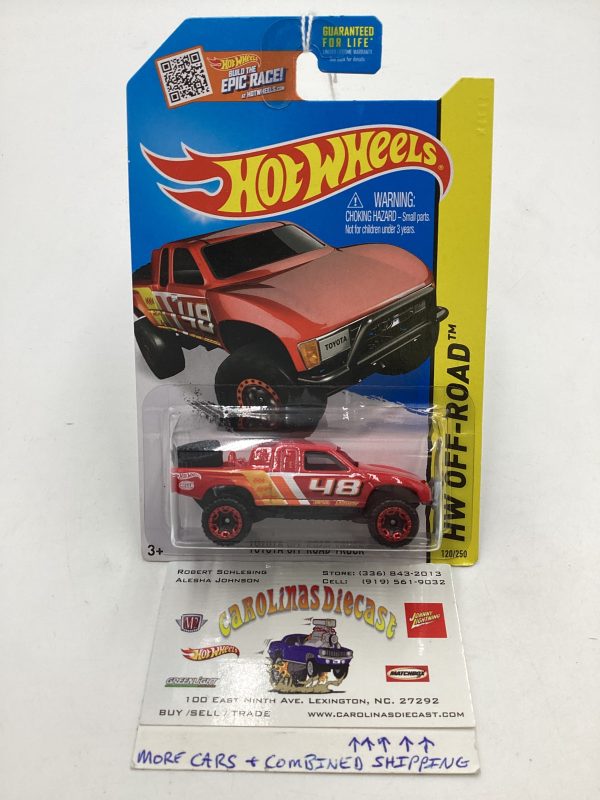 2015 Hot Wheels Off Road #120 Toyota Off Road Truck Red 93C Hot on Sale