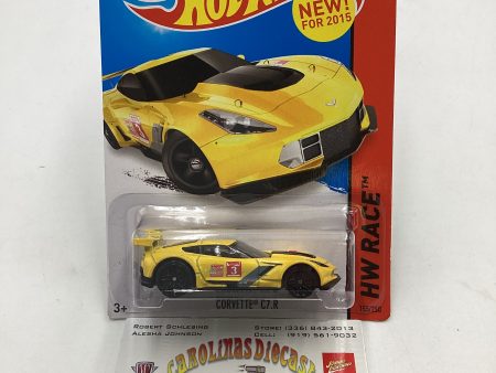 2015 Hot Wheels HW Race #155 Corvette C7.R Yellow 5A Sale