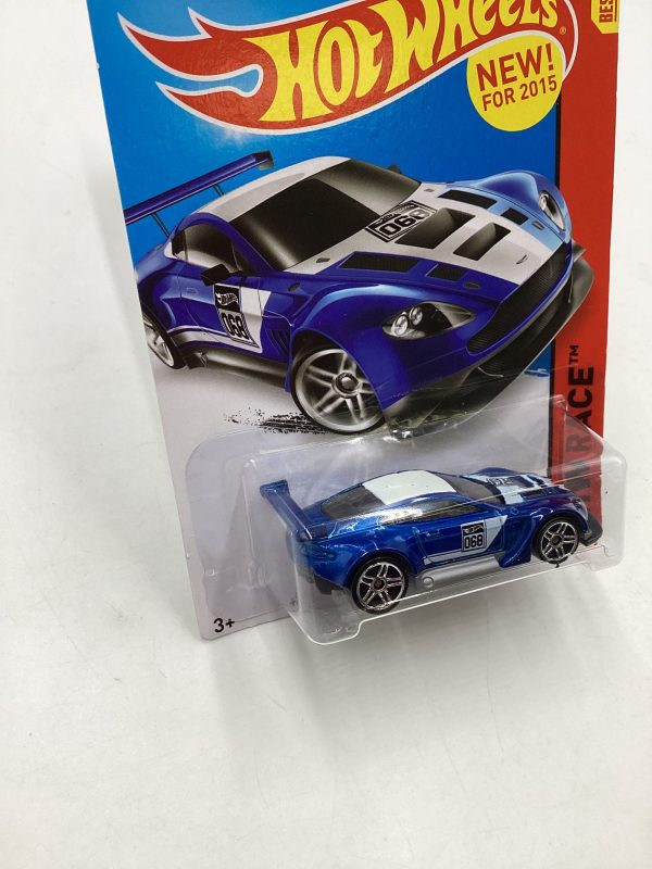 2015 Hot Wheels HW Race #149 Aston Martin Vantage GT3 Blue 107D Online Sale