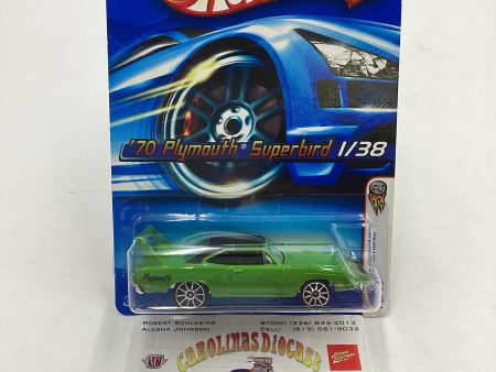 2006 Hot Wheels First Editions #001 70 Plymouth Superbird green 36D on Sale