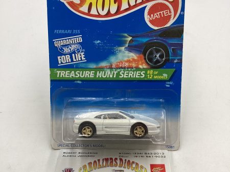 1996 Hot Wheels Treasure Hunt Series 8 12 Ferrari 355 White #435 *Bad Card* W Protector Discount