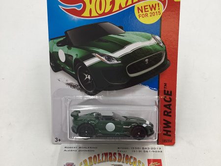 2015 Hot Wheels HW Race #185 Jaguar F-Type Project 7 Green 68G Hot on Sale