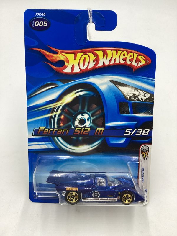 2006 Hot Wheels First Editions #005 Ferrari 512 M Blue 101H Fashion