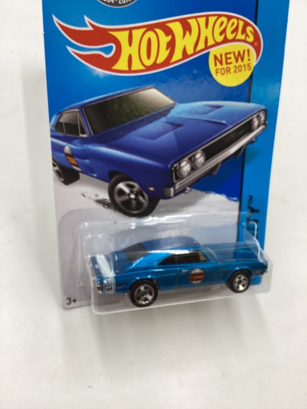 2015 Hot wheels HW City #19 69 Dodge Charger 500 Blue 56C Hot on Sale