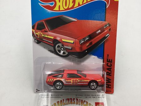 2015 Hot Wheels HW Race #184 DMC Delorean Red on Sale