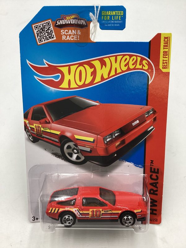 2015 Hot Wheels HW Race #184 DMC Delorean Red on Sale