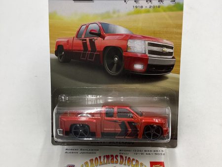 Hot Wheels Walmart 100 Years Chevy #7 Chevy Silverado Red 162A For Discount