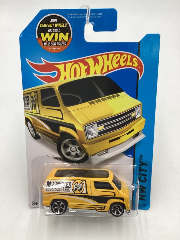 2015 Hot wheels HW City #20 Custom 77 Dodge Van Mooneyes 43D on Sale