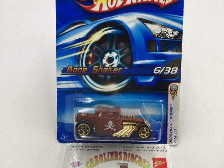 2006 Hot Wheels First Editions #006 Bone Shaker Brown Gold 56D Online Sale