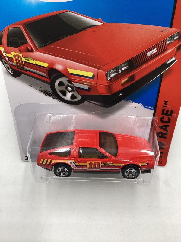 2015 Hot Wheels HW Race #184 DMC Delorean Red on Sale