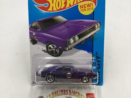 2015 Hot wheels HW City #19 69 Dodge Charger 500 Purple 57F Discount