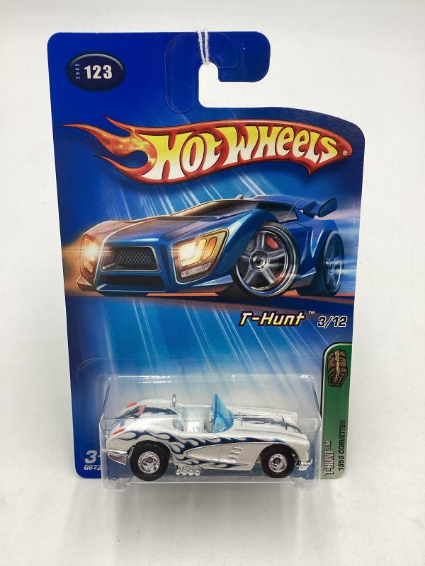 2005 Hot Wheels #123 Treasure Hunt 1958 Corvette 273A on Sale