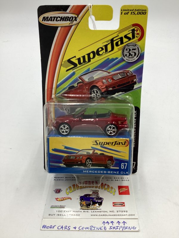 Matchbox 2004 Superfast #67 Mercedes Benz CLK Red 170F on Sale