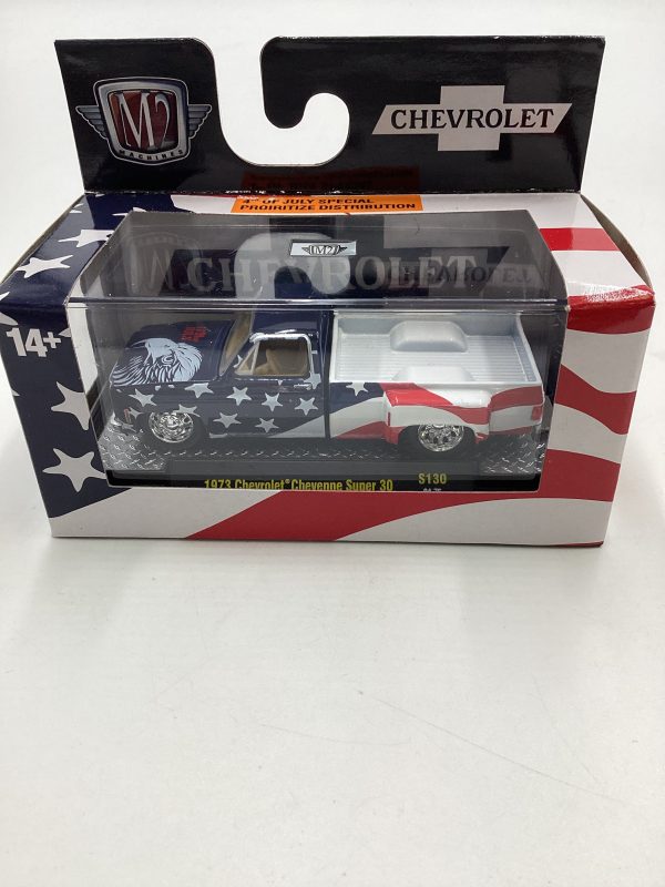 M2 Machines Oreillys Exclusive S130 1973 Chevrolet Cheyenne Super 30 (4th of July) Sale