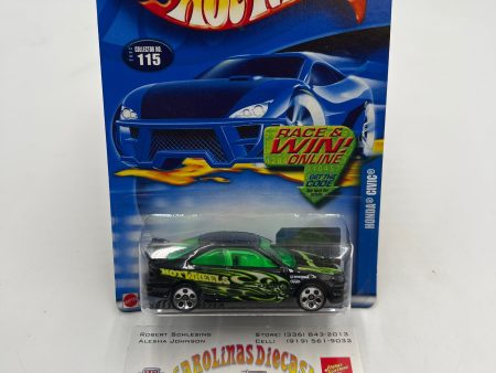 2001 Hot Wheels #115 Honda Civic Black 77B on Sale