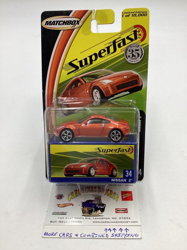 Matchbox 2004 Superfast #34 Nissan Z orange 169D Fashion