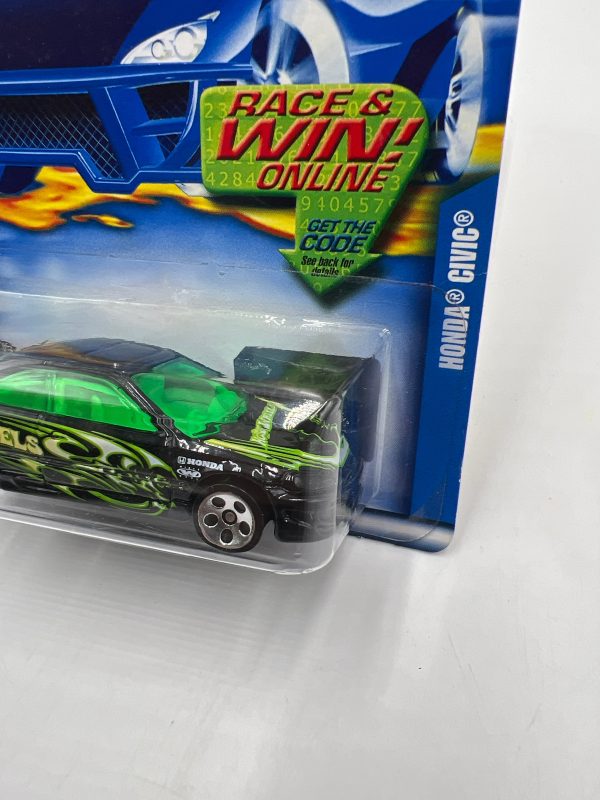 2001 Hot Wheels #115 Honda Civic Black 77B on Sale