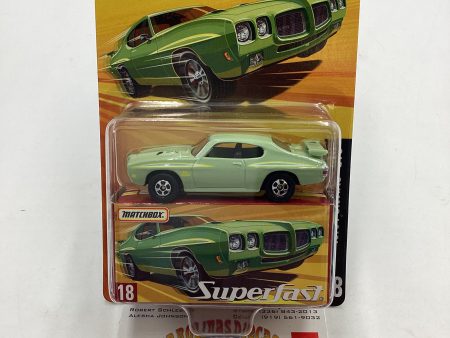 Matchbox 2005 Superfast #18 1970 Pontiac GTO judge green 173B Cheap