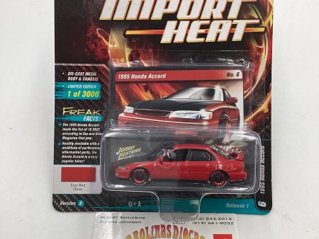 Johnny lightning Import heat #6 1995 Honda Accord Red on Sale