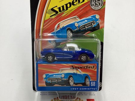 Matchbox 2004 Superfast #68 1957 Chevrolet Corvette blue 174F Hot on Sale