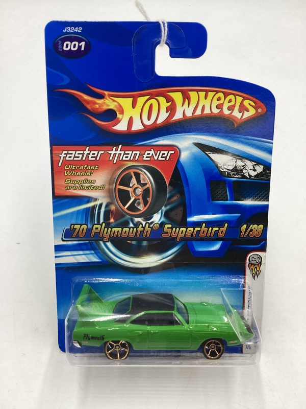 2006 Hot Wheels First Editions #001 70 Plymouth Superbird green FTE 37D *Vein on Card* Online now