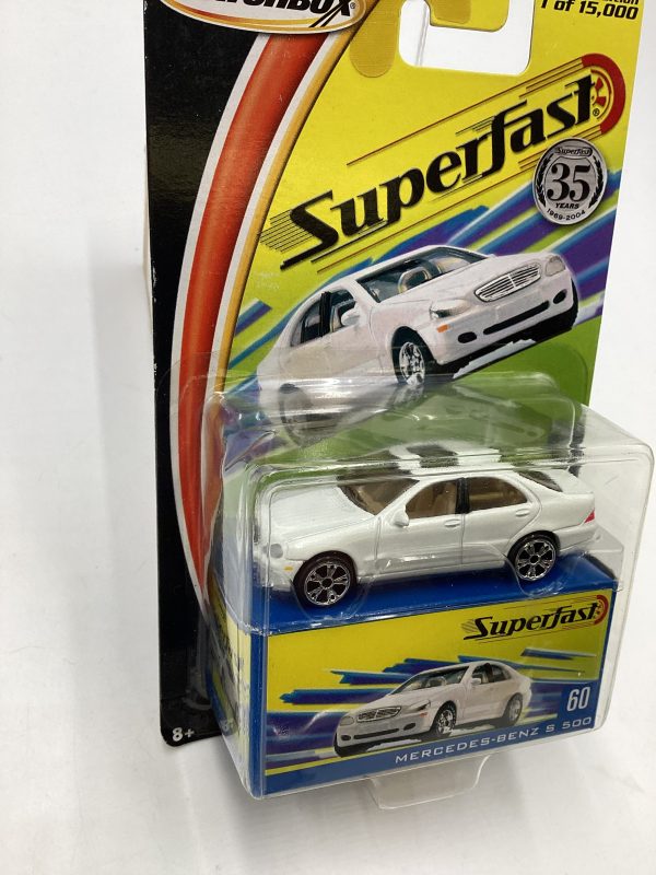 Matchbox 2004 Superfast #60 Mercedes Benz S 500 White 172A on Sale