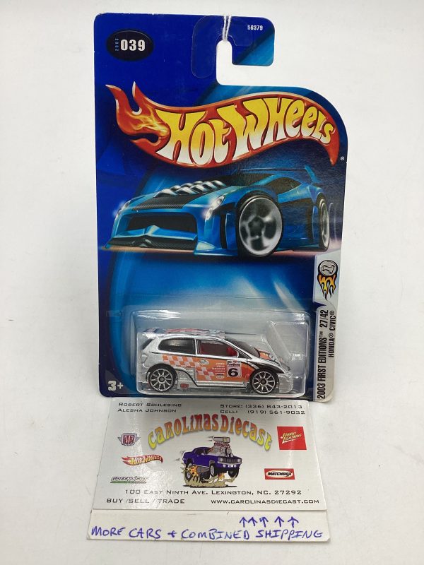 2003 Hot wheels First Editions #039 Honda Civic Silver 76A Discount