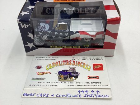 M2 Machines Oreillys Exclusive S130 1973 Chevrolet Cheyenne Super 30 (4th of July) Sale