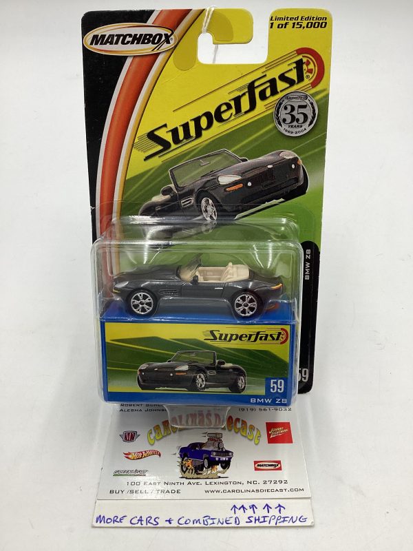 Matchbox 2004 Superfast #59 BMW Z8 Gray 169A on Sale