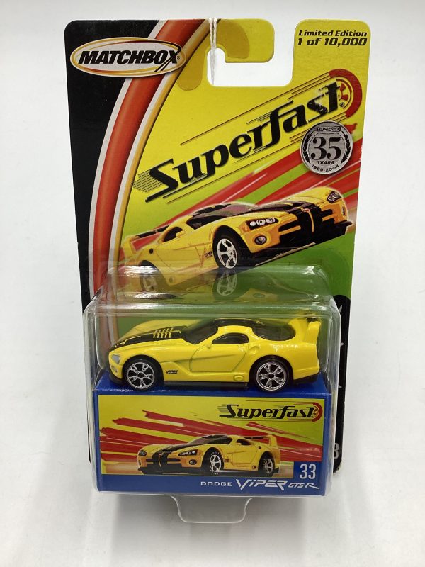 Matchbox Superfast #33 Dodge Viper GTSR Yellow 170G Sale