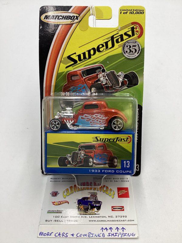 Matchbox 2004 Superfast #13 1933 Ford Coupe 172H For Sale