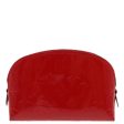 LOUIS VUITTON Monogram Vernis Pochette Cosmetic Pouch Red Slys M90172 Auth 95851 Discount