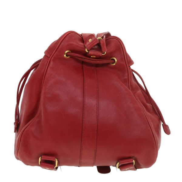 GUCCI Backpack Leather Red 003580008 am4132 Online now