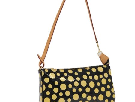 LOUIS VUITTON Vernis Yayoi Kusama Pochette Accessoires Black M91427 Auth 95256 Online now