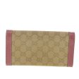 GUCCI GG Canvas Long Wallet Beige Pink 154168 39495 Hot on Sale