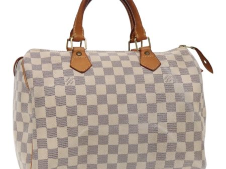 LOUIS VUITTON Damier Azur Speedy 30 Hand Bag N41533  95528 For Sale