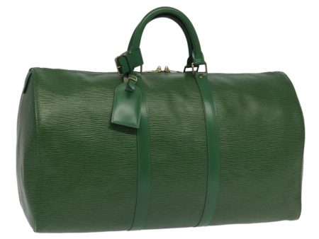 LOUIS VUITTON Epi Keepall 50 Boston Bag Green M42964  95253 Online Sale