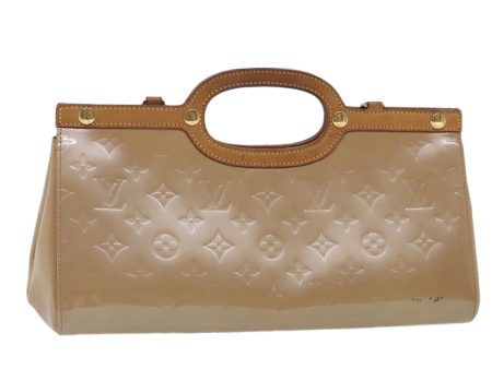 LOUIS VUITTON Monogram Vernis Roxbury Drive Hand Bag Noisette M91372 Auth 95265 Cheap