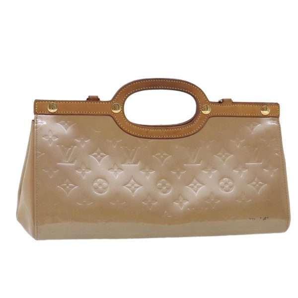 LOUIS VUITTON Monogram Vernis Roxbury Drive Hand Bag Noisette M91372 Auth 95265 Cheap