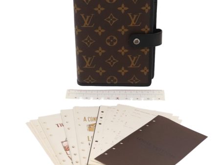 LOUIS VUITTON Monogram Macassar Agenda MM Day Planner Cover R21084 Auth 94356A on Sale