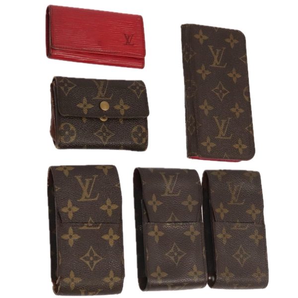 LOUIS VUITTON Monogram Epi iPhone Coin Key Cigarette Case 5Set Red Auth tb1235 Cheap