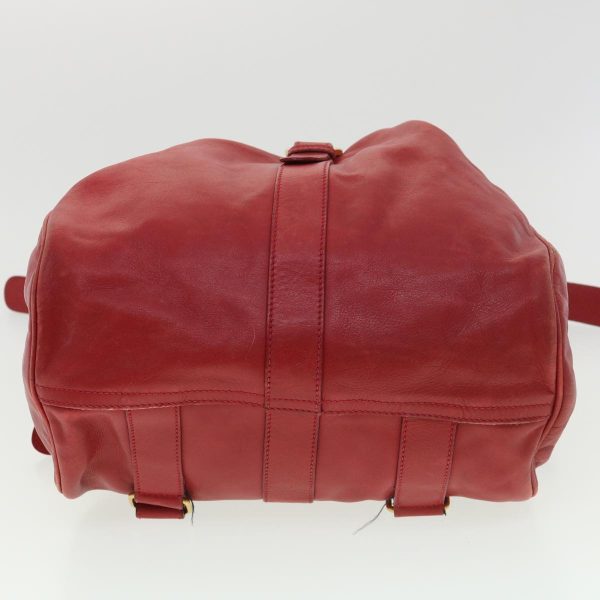 GUCCI Backpack Leather Red 003580008 am4132 Online now