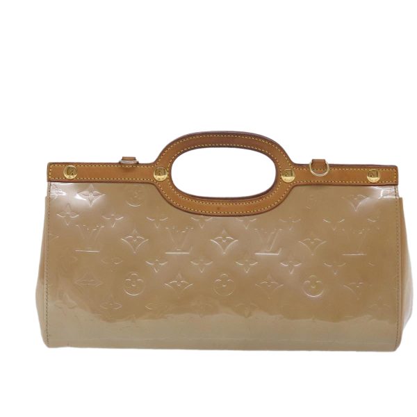 LOUIS VUITTON Monogram Vernis Roxbury Drive Hand Bag Noisette M91372 Auth 95265 Cheap