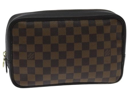 LOUIS VUITTON Damier Ebene Trousse Toilette 25 Clutch Bag N47624  94181 Online Hot Sale