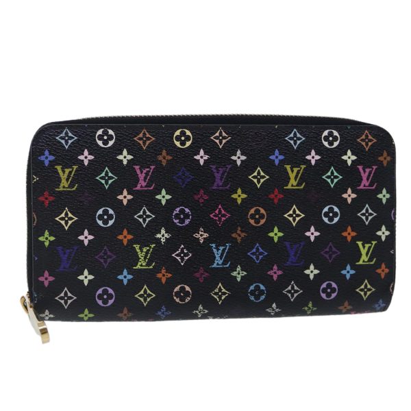 LOUIS VUITTON Monogram Multicolor Zippy Wallet Black M60243  94121 Fashion